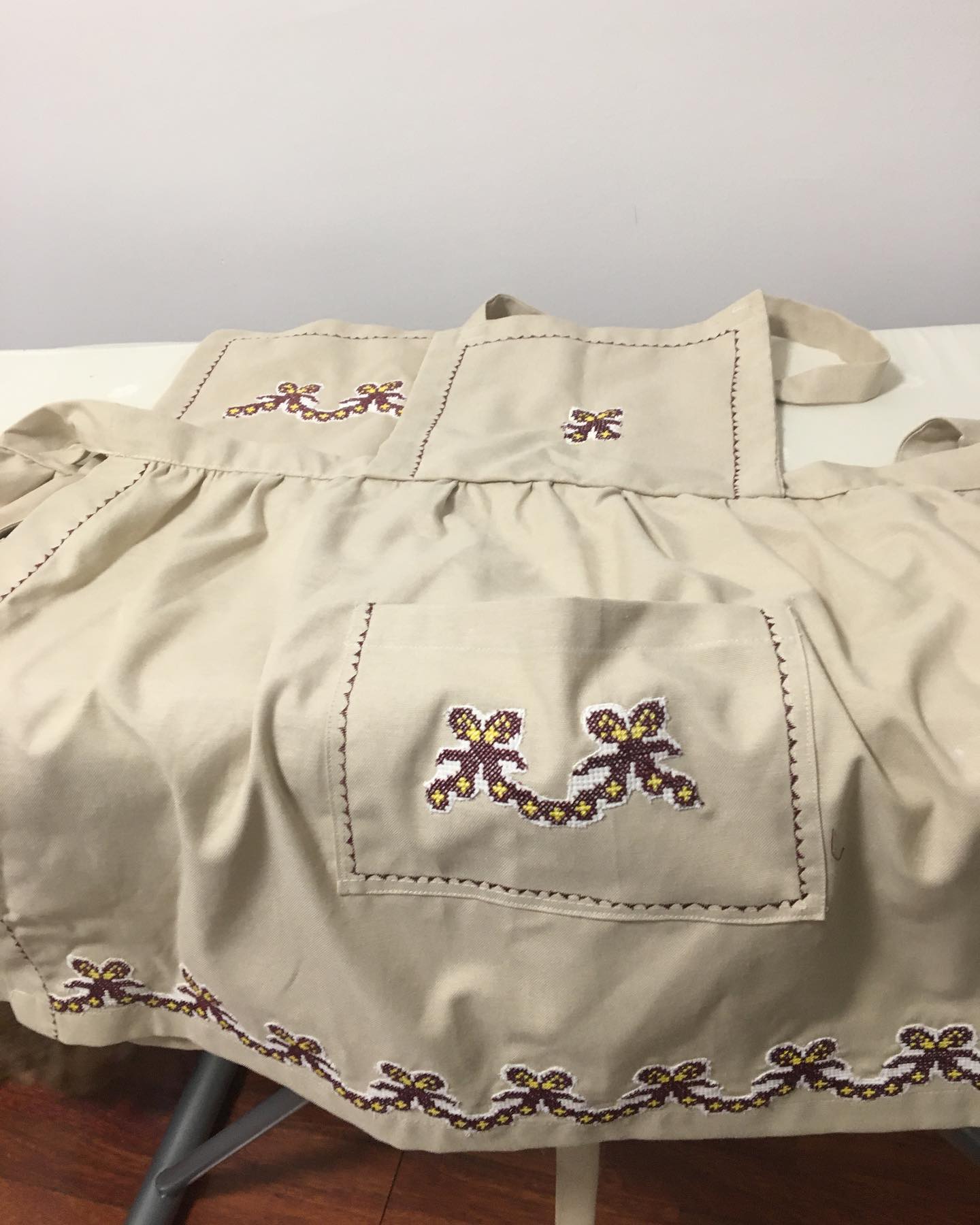 Mor Kurdele Nakışlı Nevresim